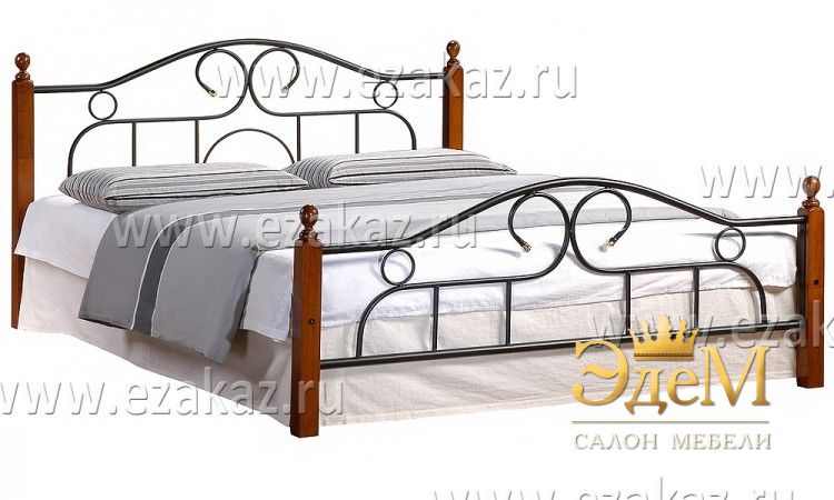 Металлическая кровать AT 808 (метал. каркас) + металл. основание