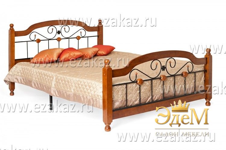 Кровать двуспальная AT 819 (метал. каркас) + основание