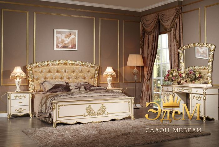 Fiora Casa отделка изголовья кровати: золото