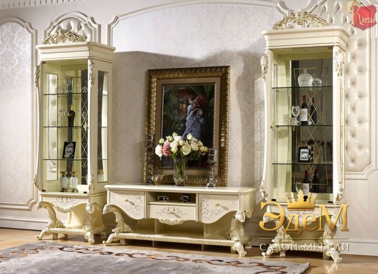 Роял (цвет: слоновая кость+золото) ТВ зона