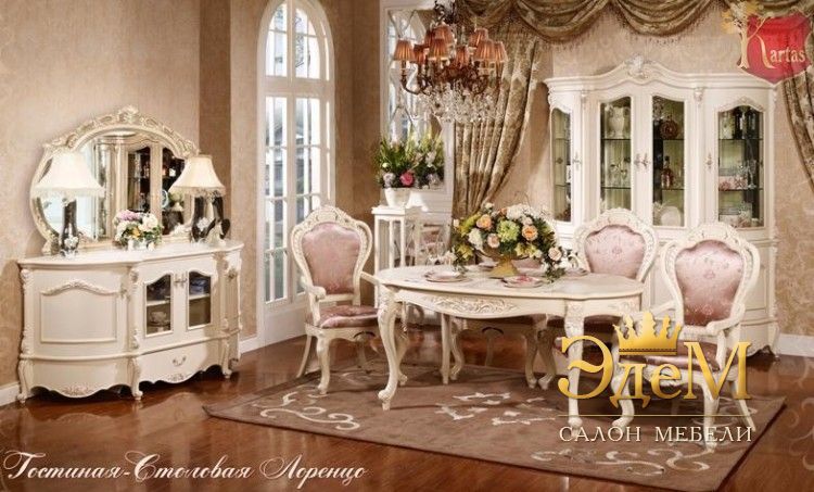 Лоренцо (белый+жемчуг) Гостиная