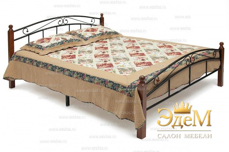 Кровать AT 8077 (метал. каркас) + дерев. основание