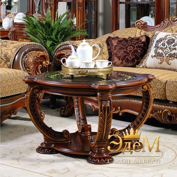 Aleksandria Стол приставной круглый В со стеклом (840х840х555)