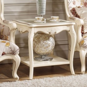 Aurora Стол кофейный квадратный со стеклом, 650x650x660