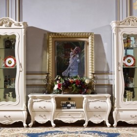 Мона Лиза (цвет: белый глянец+золото) ТВ зона