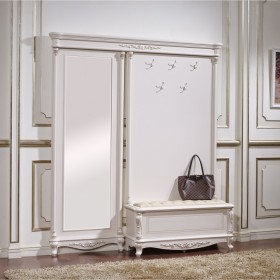 Afina бел с жемчугом Прихожая с сиденьем, 1965х420х2200