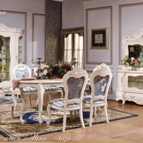 Мона Лиза (цвет: белый глянец+золото) Гостиная