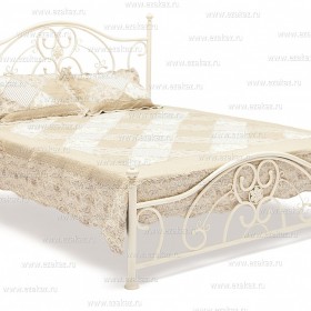 Кровать двуспальная белая «Элизабет» (Elizabeth) + основание