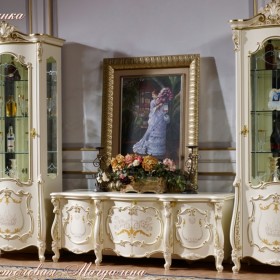 Магдалена (цвет: слоновая кость+золото) ТВ зона