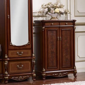 Afina орех с золотом Обувница 2-дверная 0,85 м, 850х410х1210